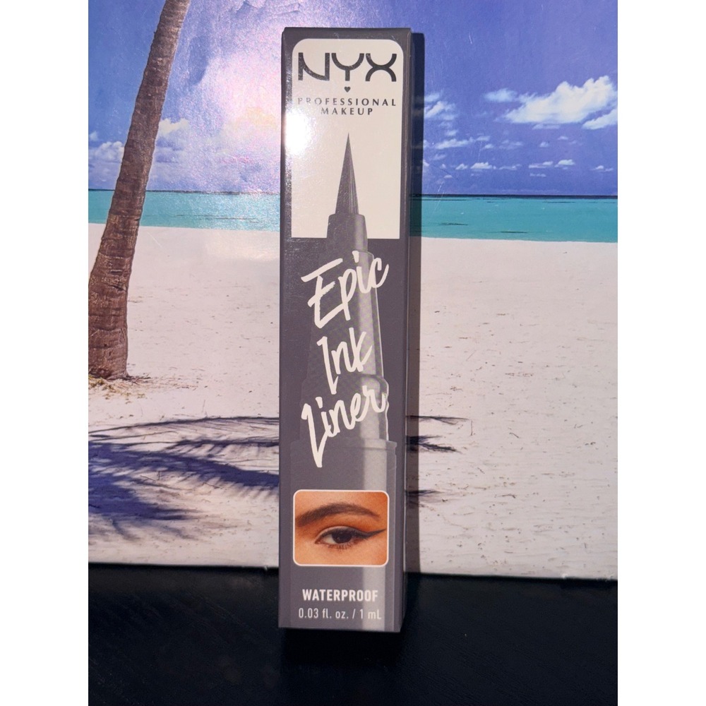 NYX Epic Ink Liner Stone Washed EIL09 Waterproof Liquid Eyeliner Gray Vegan NEW